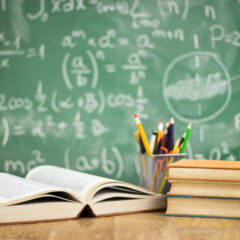 School,Books,On,Desk,,Education,Concept